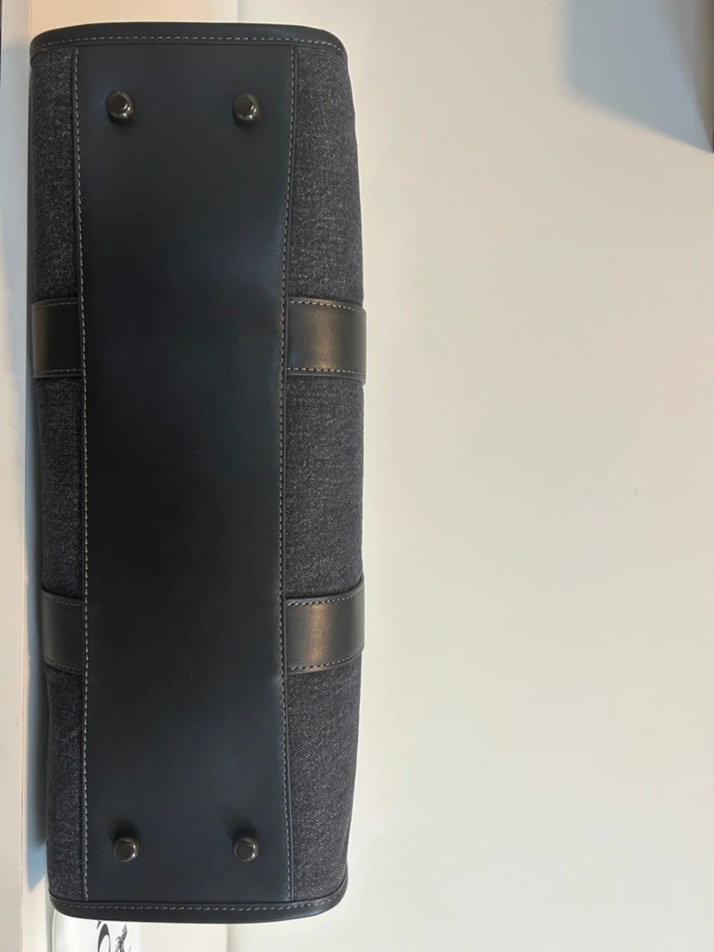 COACH NWT Wesley Tote Black Wash Denim - Picture 7 of 7